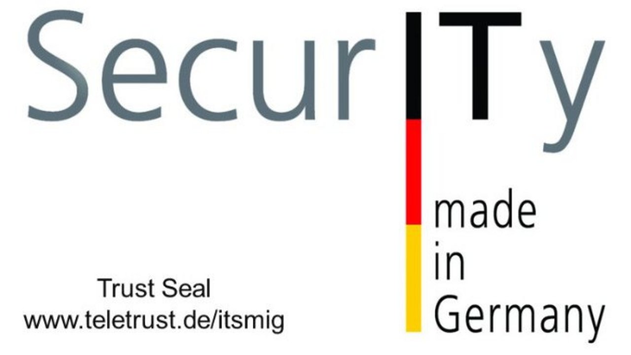 Logo IT-Security. Made in Germany.