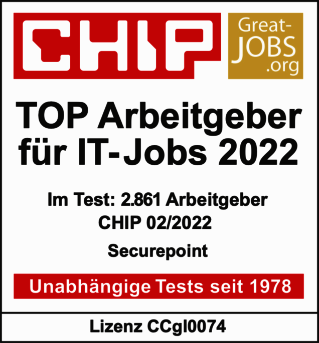 CHIP-Auszeichnung als TOP Arbeitgeber für IT-Jobs 2022