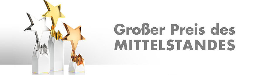 3 Pokale. Großer Preis des Mittelstandes