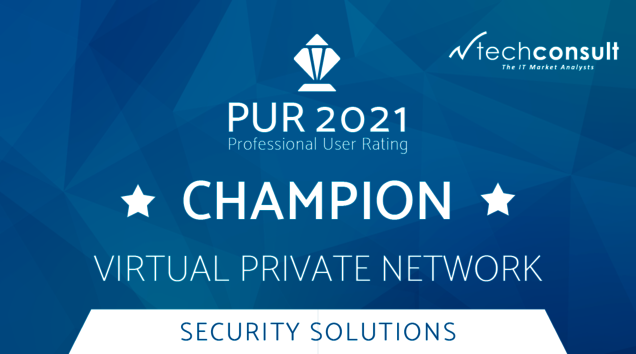 Auszeichnung PUR Champion für VPN 2021