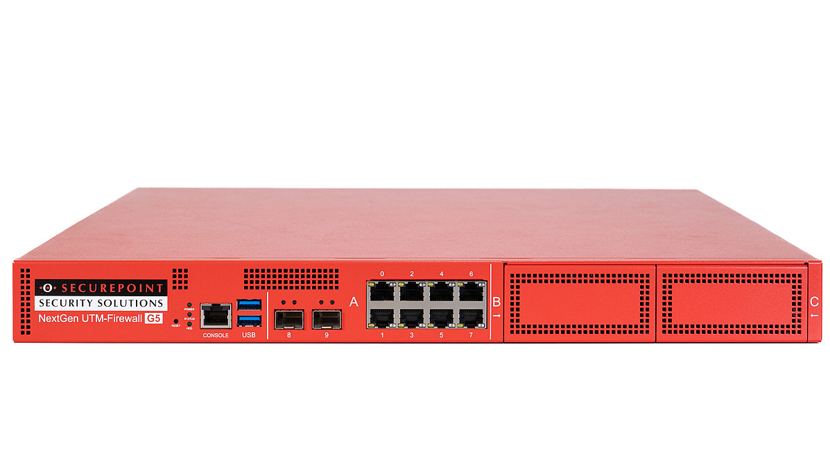 Vorderansicht der Securepoint RC350R G5 UTM-Firewall