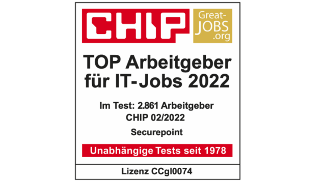 Auszeichnung als TOP Arbeitgeber 2022 durch CHIP