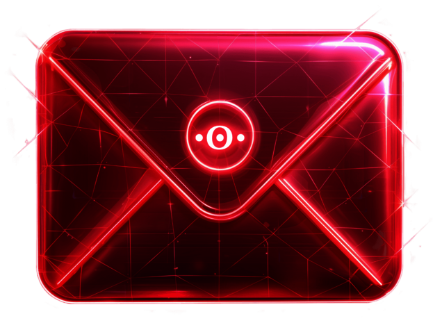 Mail Security für Unternehmen von Securepoint Rotleuchtender Briefumschlag mit Securepoint Logo als Siegel
