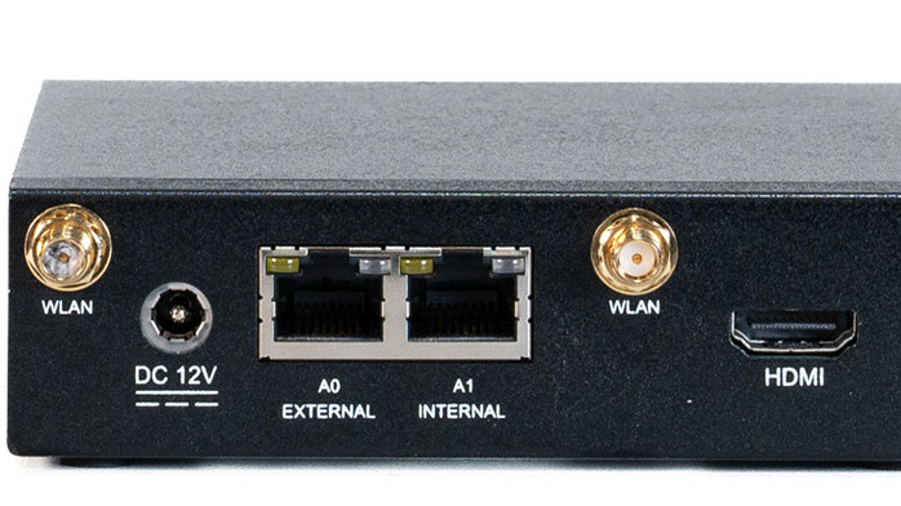 Securepoint Black Dwarf G5 - Rückansicht Rückansicht der Securepoint Black Dwarf G5 UTM-Firewall
