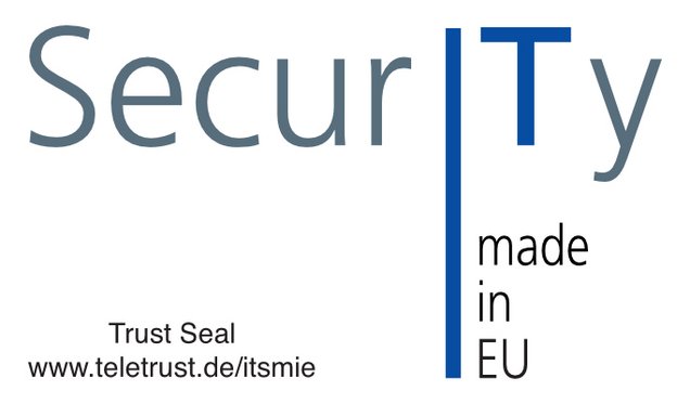 Logo IT-Security. Made in EU