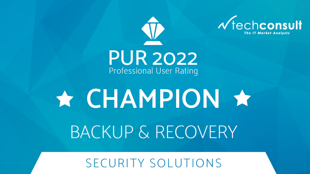 PUR Award 2022 für Backup und Recovery