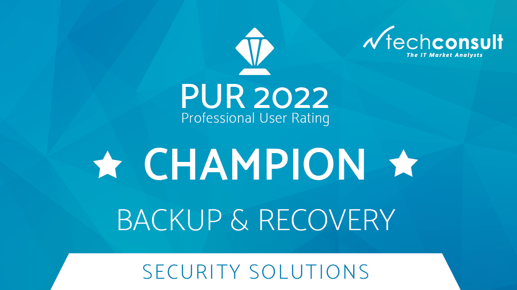 PUR Award 2022 für Backup und Recovery PUR Award 2022 für Backup und Recovery