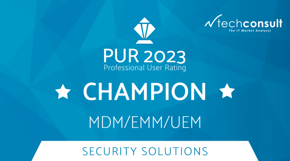 PUR Award 2023 für MDM, EMM und UEM PUR Award 2023 für MDM, EMM und UEM