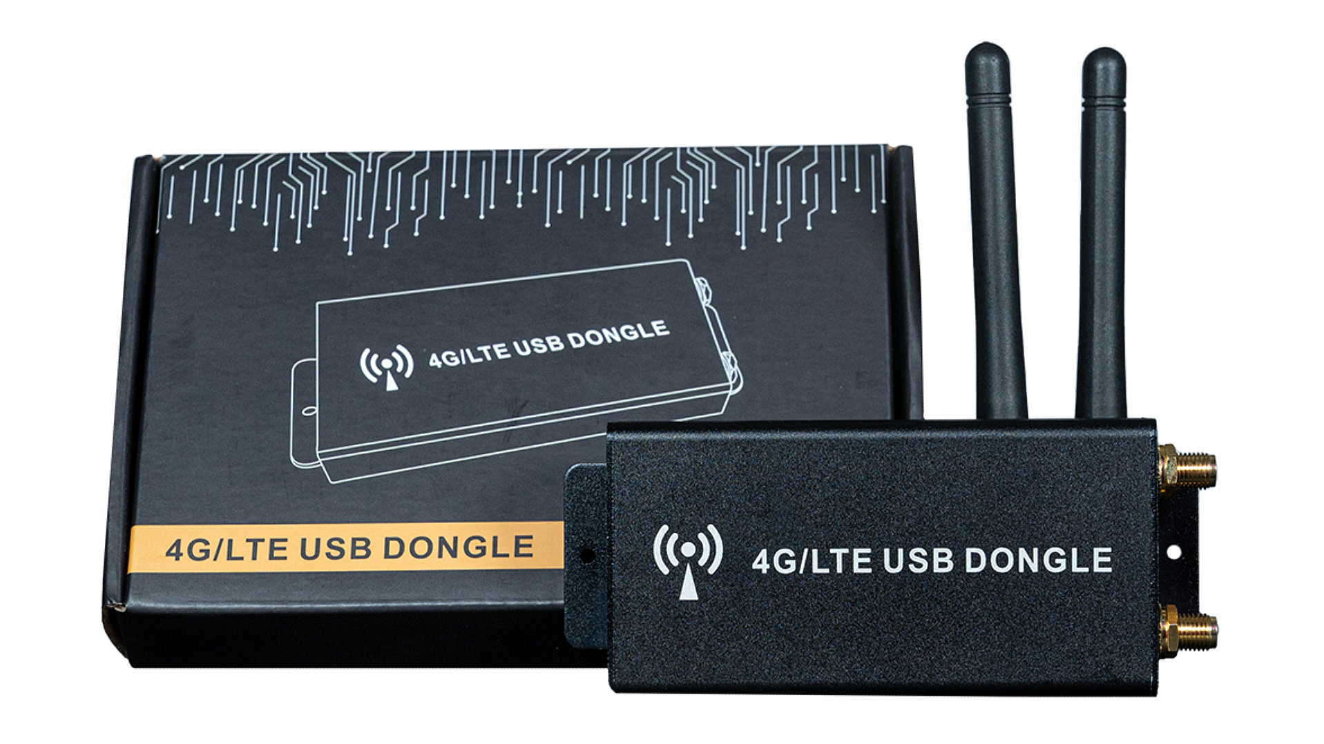 4G/ LTE-Kit mit seiner Verpackung im Hintergrund