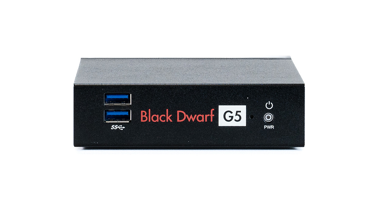 Securepoint Black Dwarf G5 Frontansicht der Securepoint Black Dwarf G5 UTM-Firewall