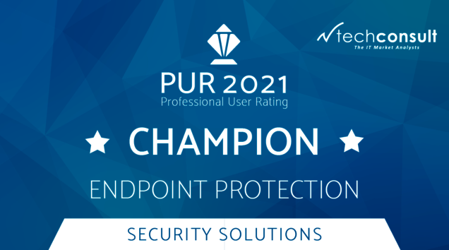 Auszeichnung PUR Champion für Endpoint Protection 2021 Auszeichnung PUR Champion für Endpoint Protection 2021