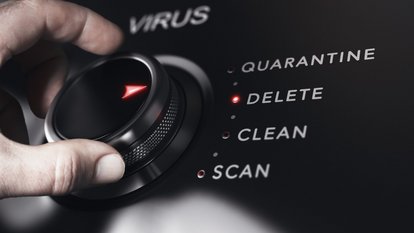 Antivirus knob is turned to Delete