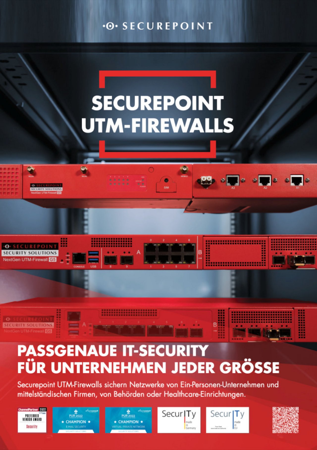 Titel des Prospekts für Securepoint UTM Firewall.