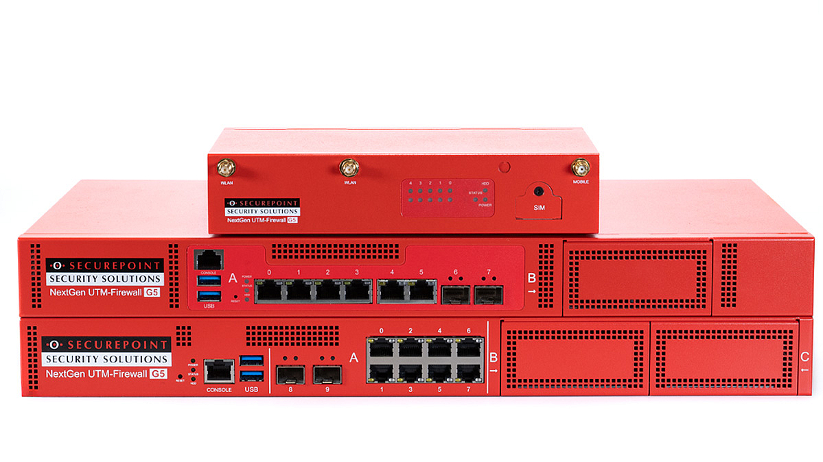 Securepoint RC-Line Aufeinander gestapelte Hardware von Securepoint