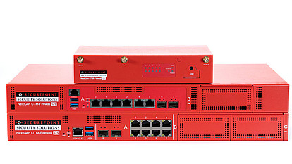 Aufeinander gestapelte Hardware von Securepoint