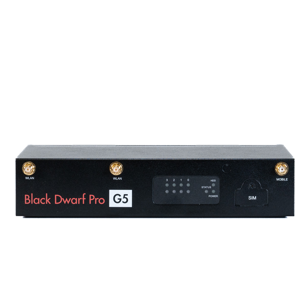 Frontansicht der Securepoint Black Dwarf Pro G5 UTM-Firewall