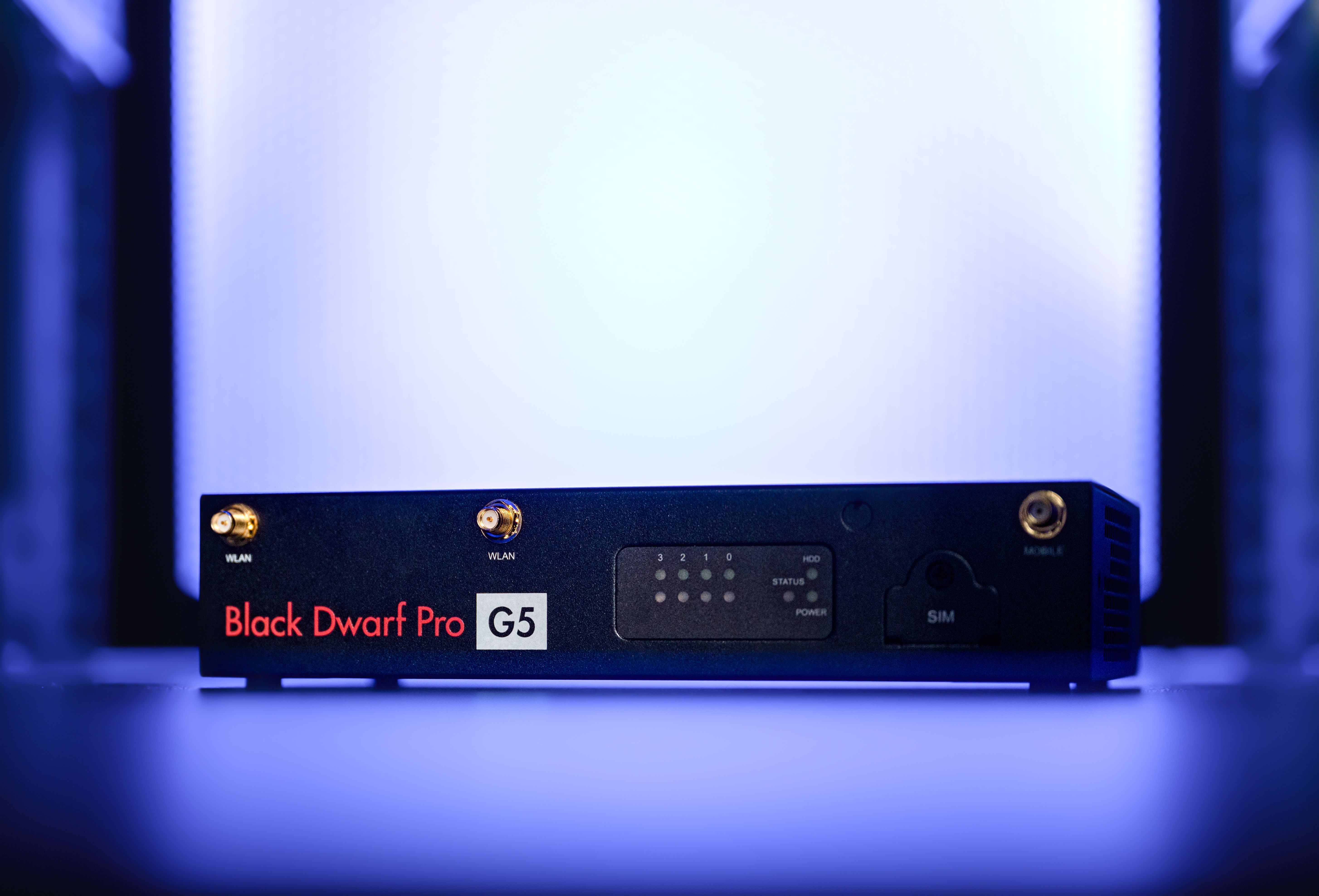 Securepoint Black Dwarf Pro G5 Eine UTM-Firewall von Securepoint in einem Serverschrank.