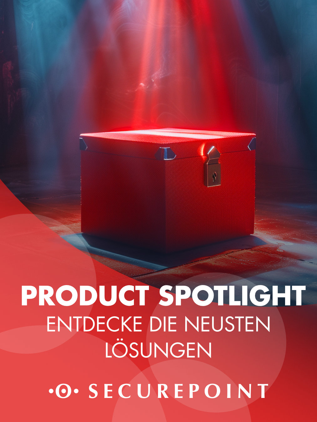 Grafik einer roten Schachtel im Scheinwerferlicht