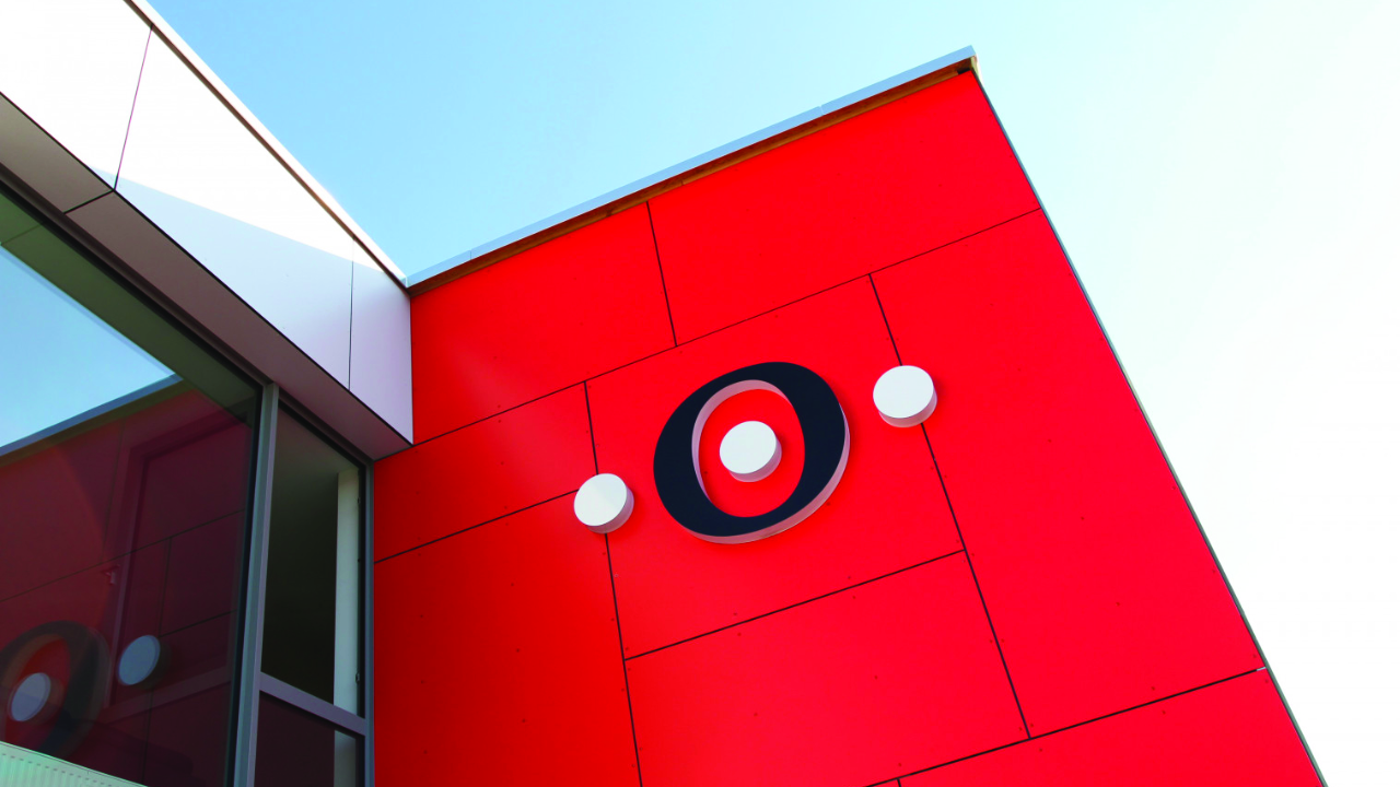 Logo am Securepoint Hauptgebäude in Lüneburg