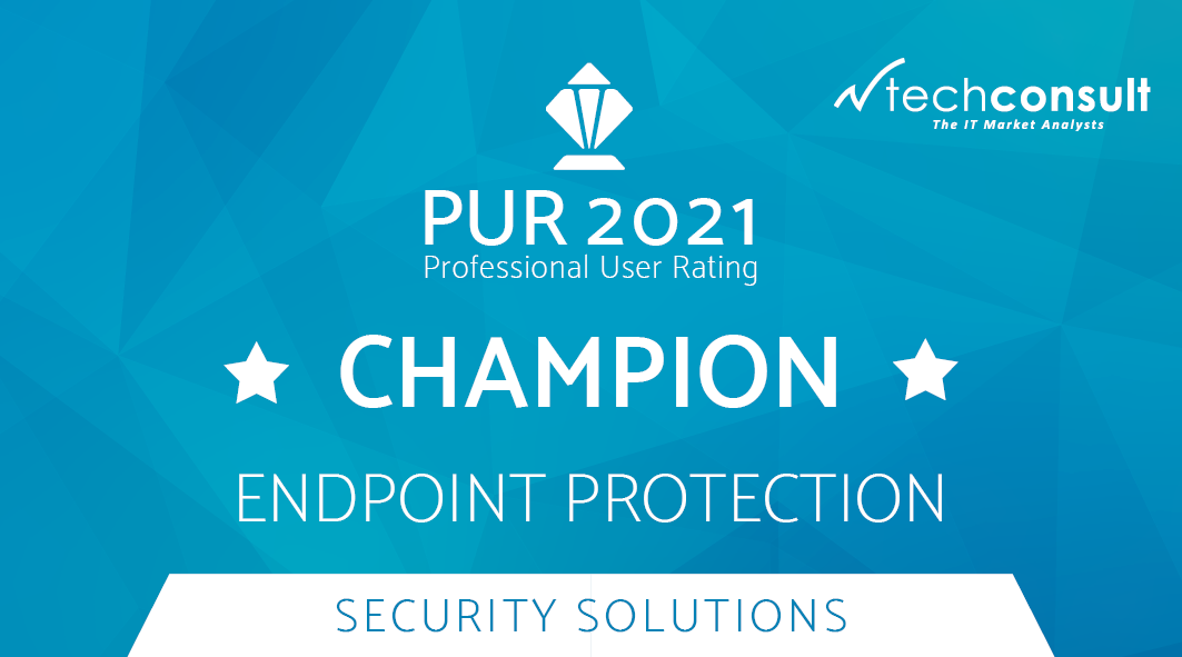 Auszeichnung PUR Champion für Endpoint Protection 2021 Auszeichnung PUR Champion für Endpoint Protection 2021