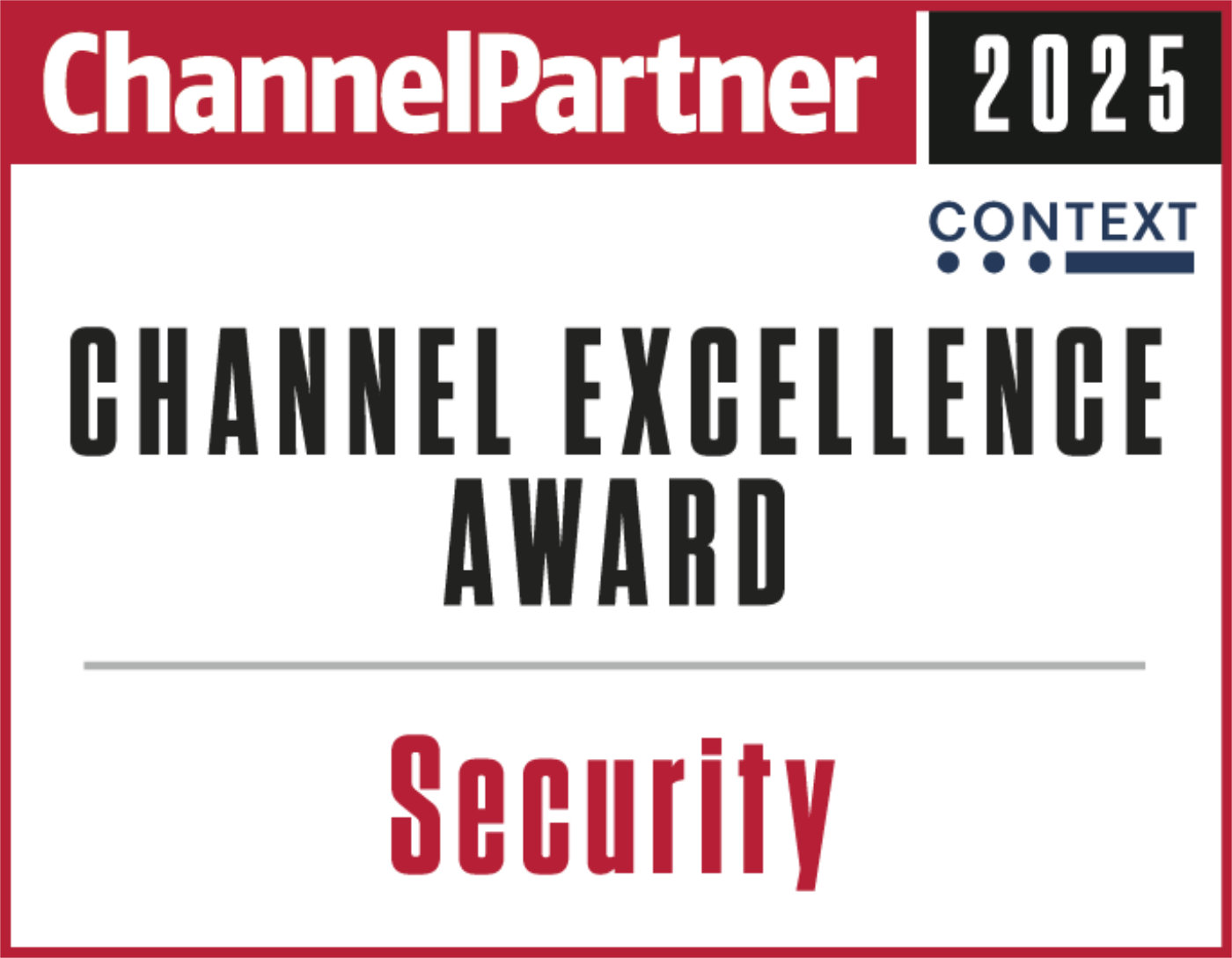 ChannelPartner-Auszeichnung 2025 - Channel Excellence Award im Bereich Security Auszeichnung: ChannelPartner 2025 - Channel Excellence Award Security